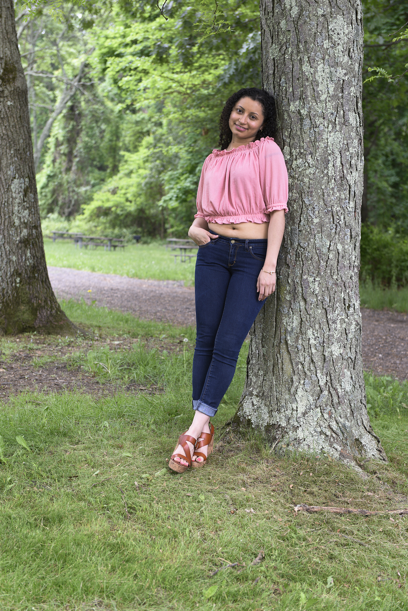 beautiful young girl, outside, casual fashion
