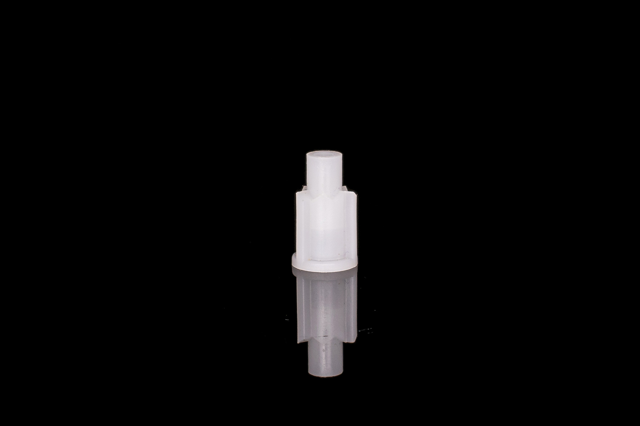 ballpoint writing pen isolated on black glass