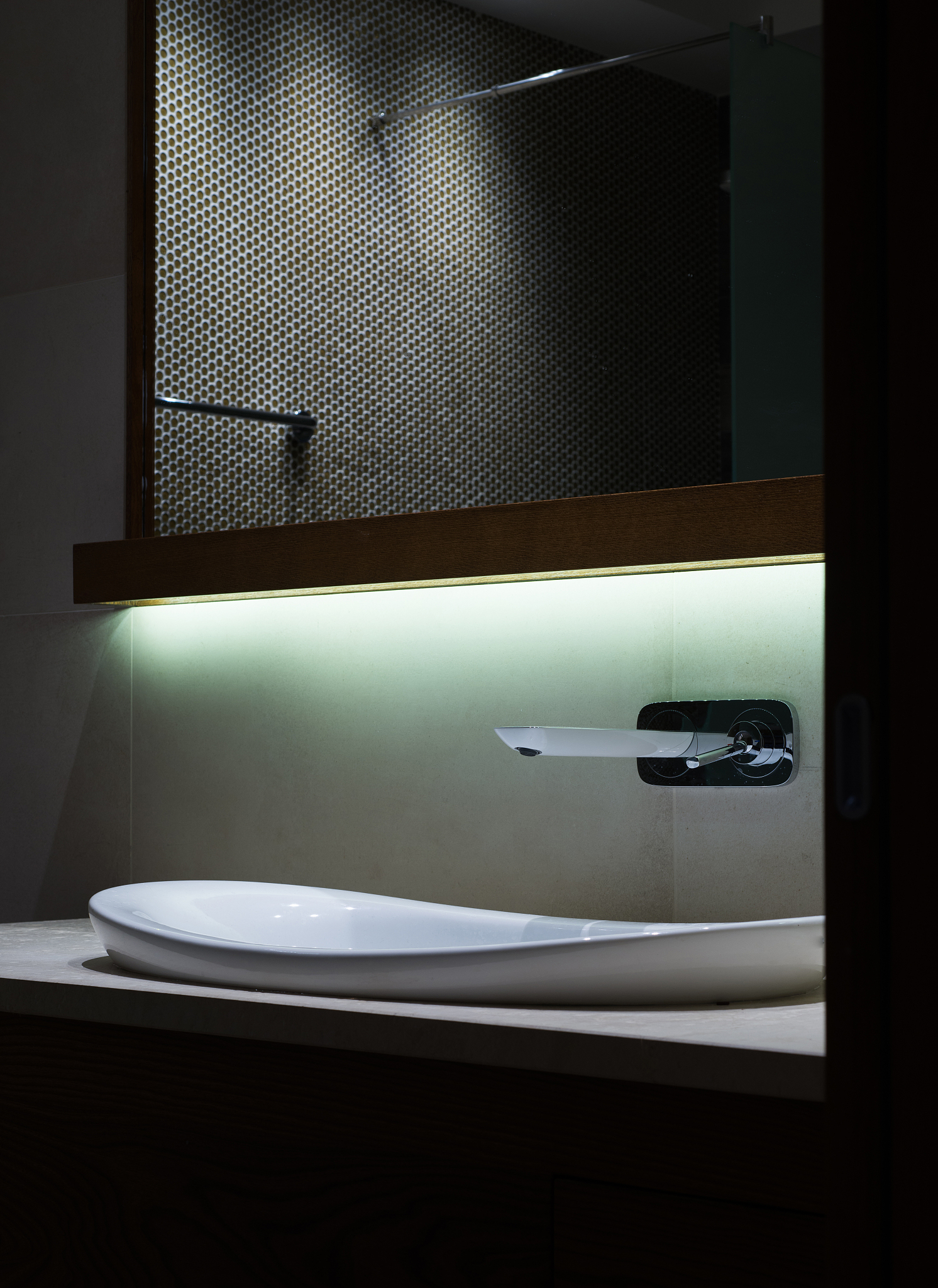 Sleek & Modern Bathroom Mirror with LED Lighting & Defogger
