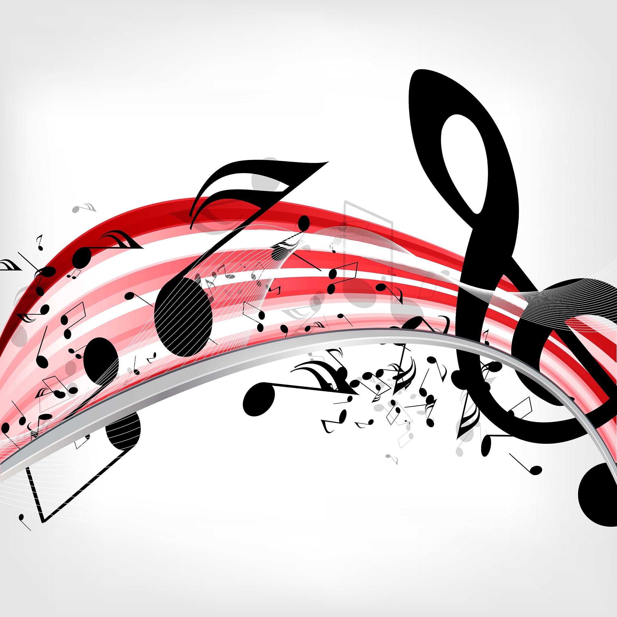 abstract musical background with notes