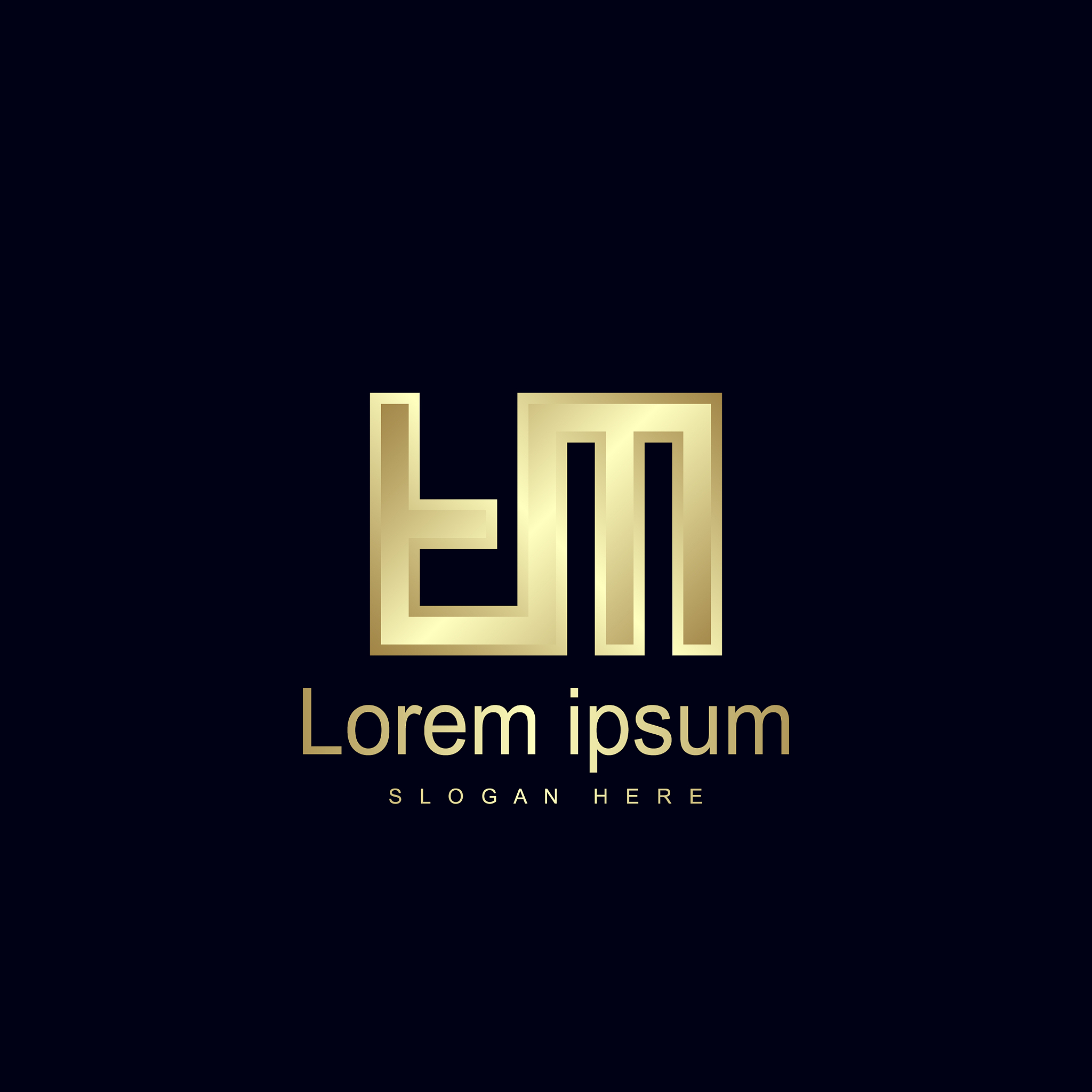 initial letter fm logo template design