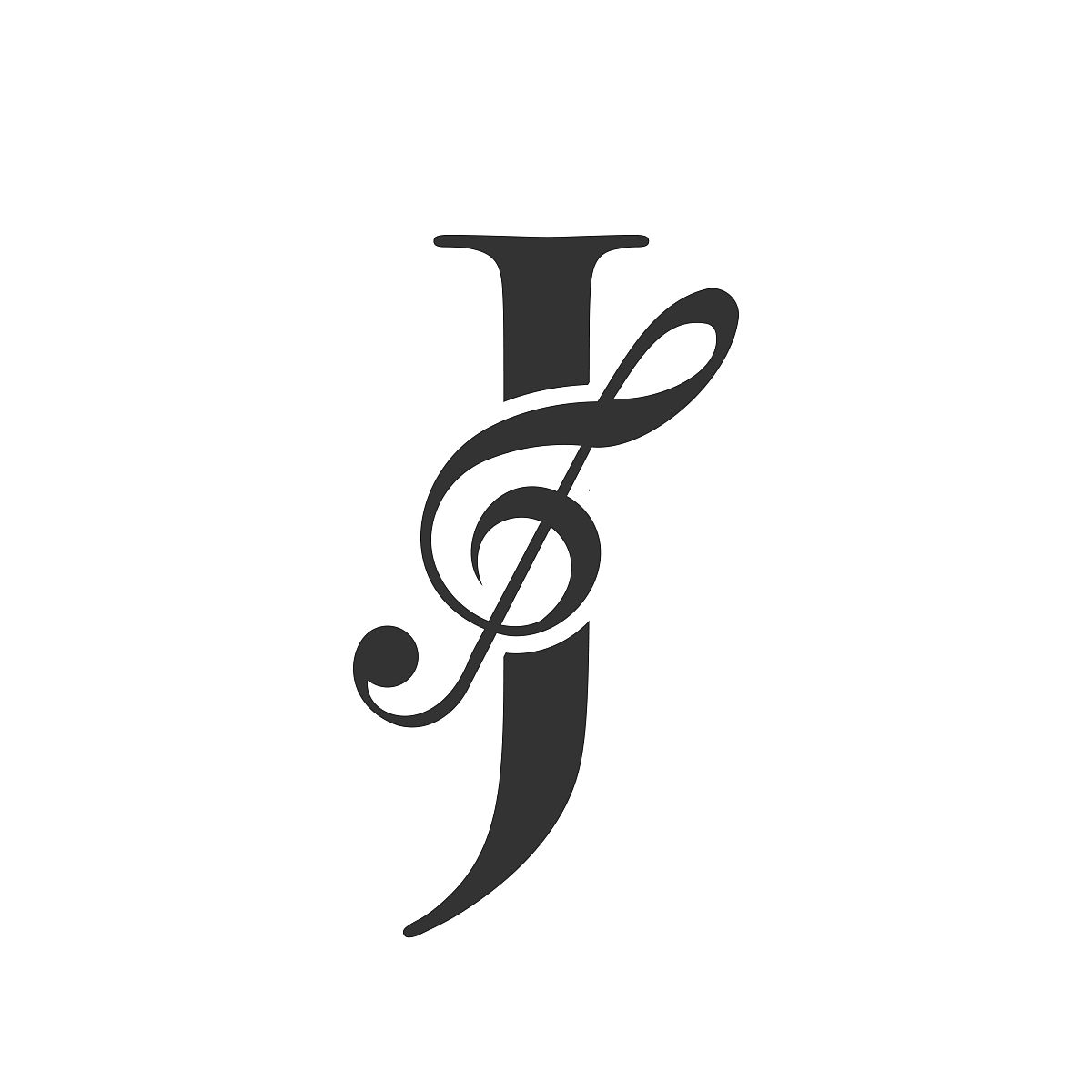 字母j概念音乐标志.j音乐音符符号,声音音乐旋律模板