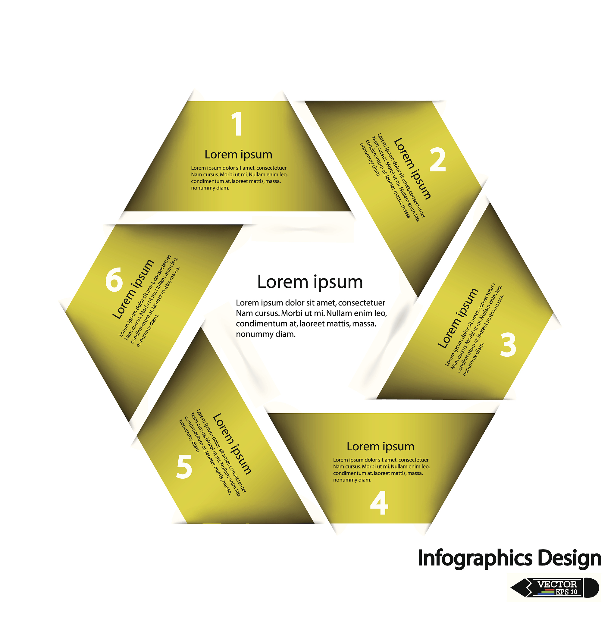modern hexagon infographics options banner