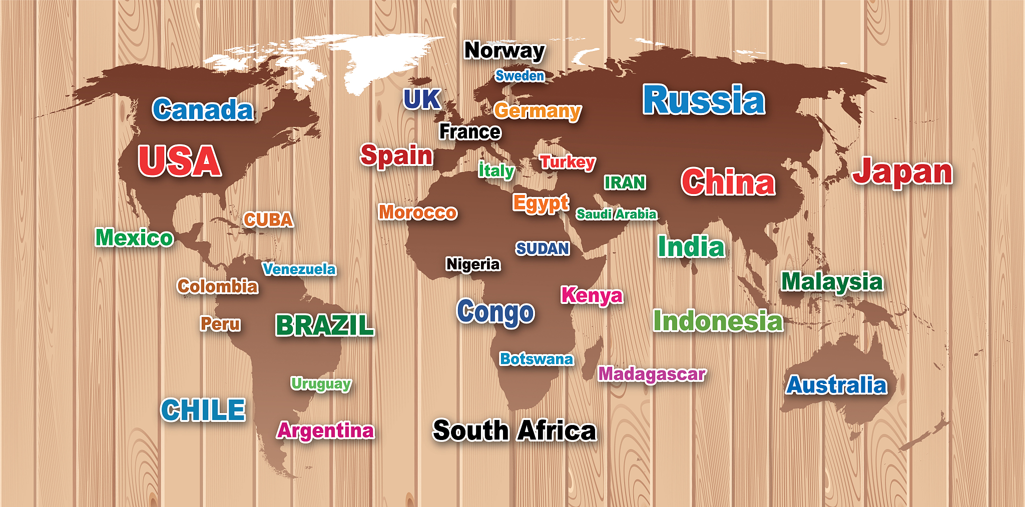 world countries map