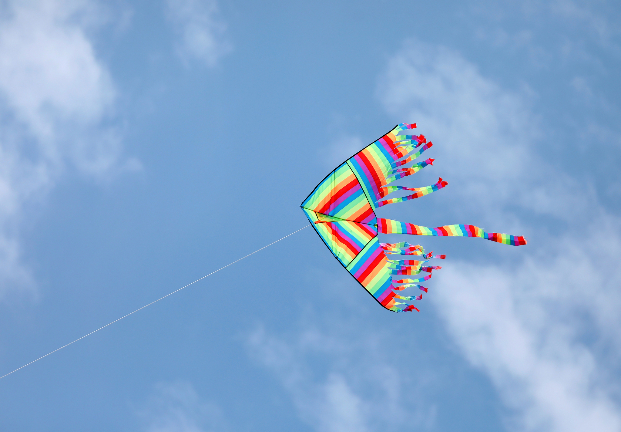 big kite with many colors