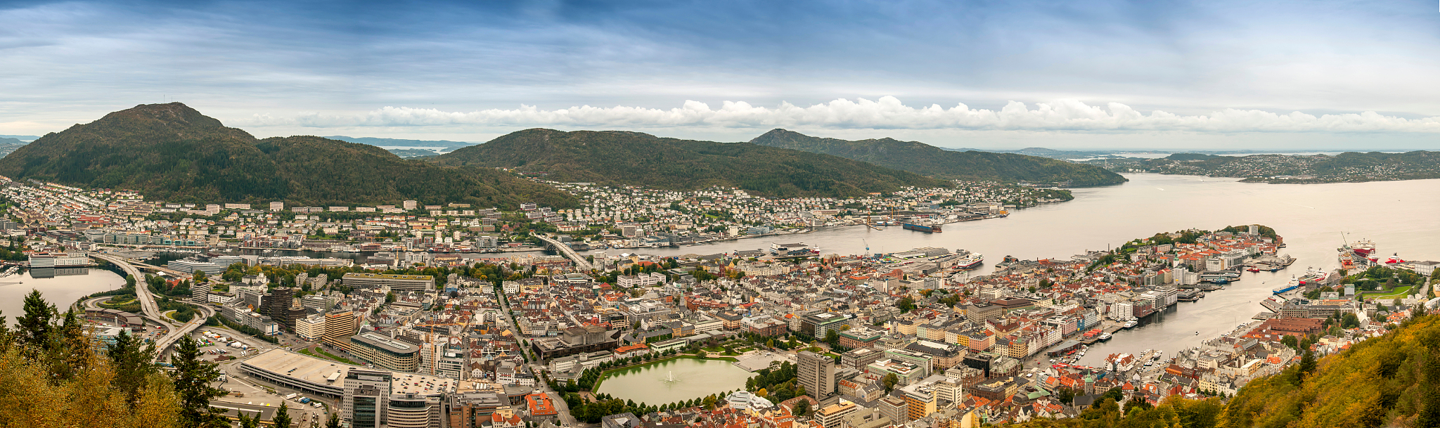 panorama of bergen. norway