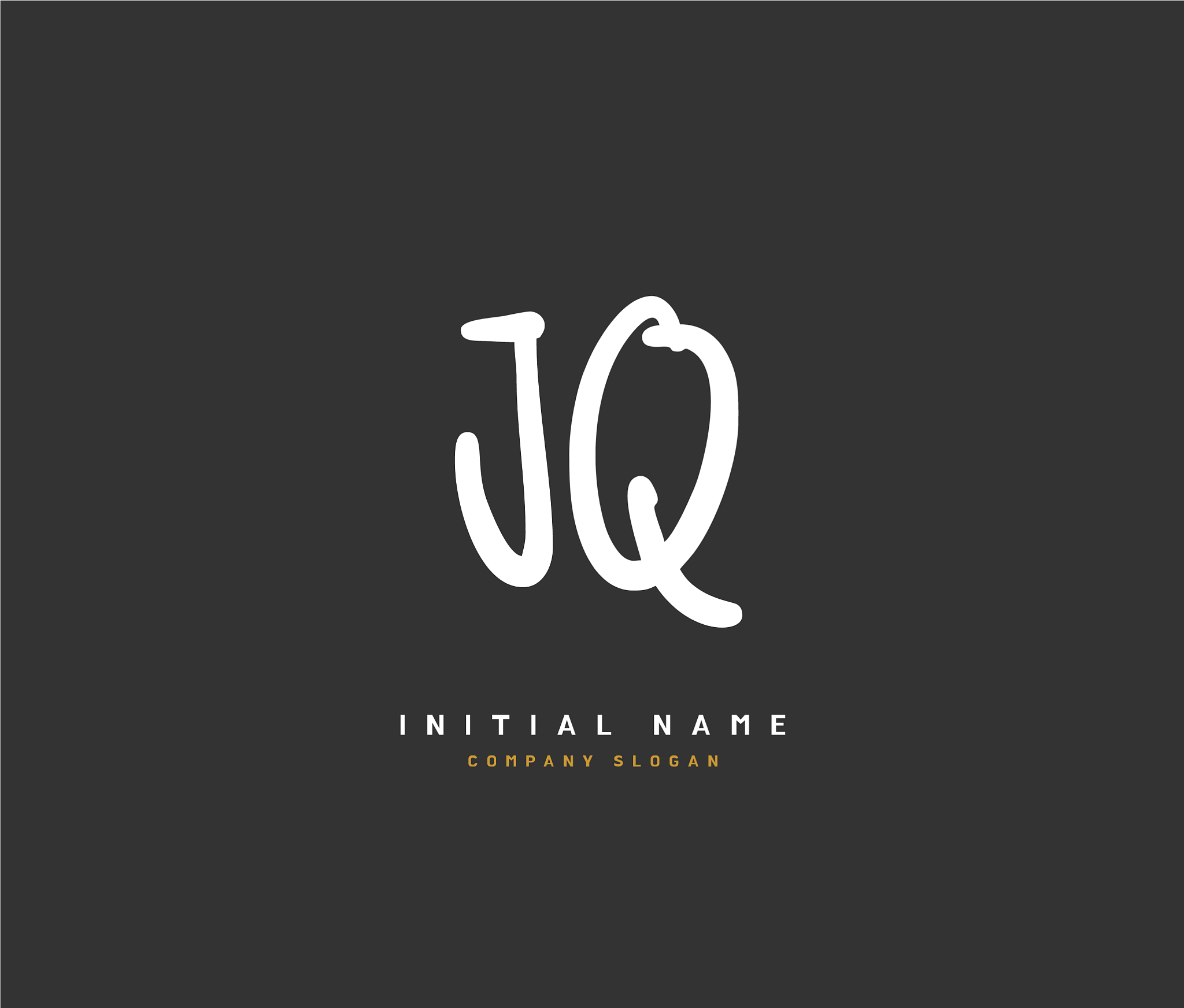 j q jq beauty initial logo handwriting logo of