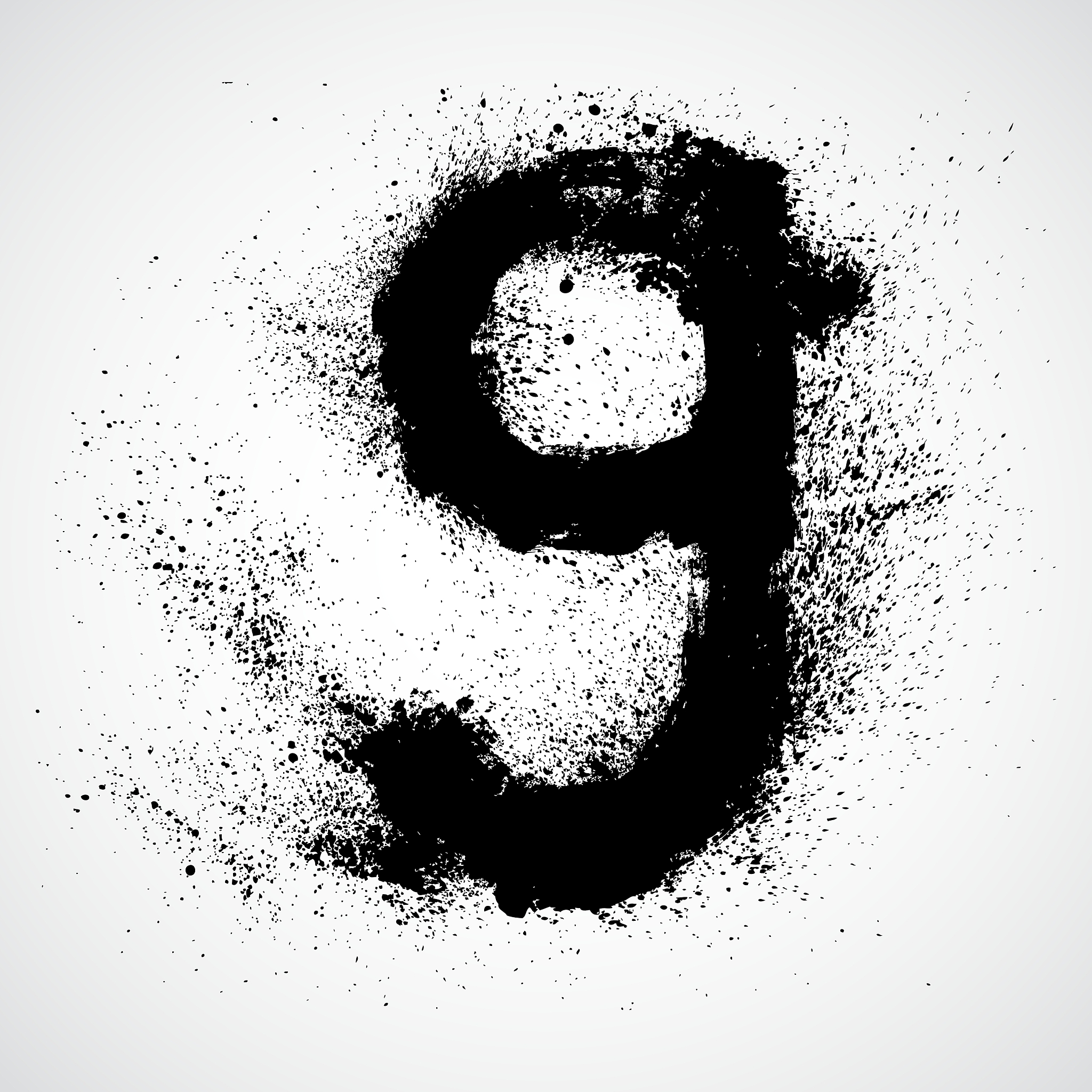 grunge letter - alphabet symbol design