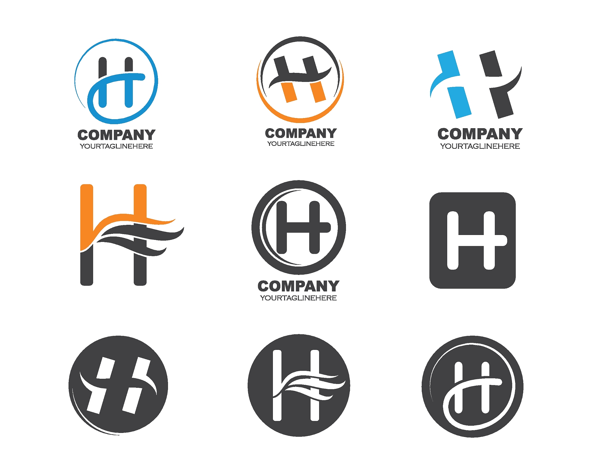 h letter logo icon illustration vector