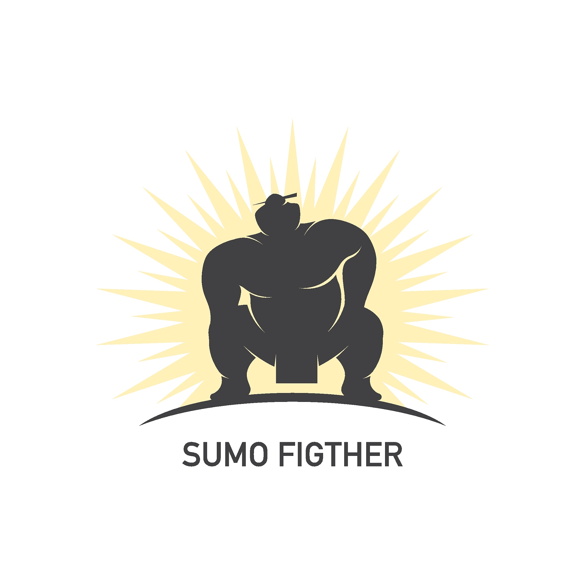 sumo fighter character illustration