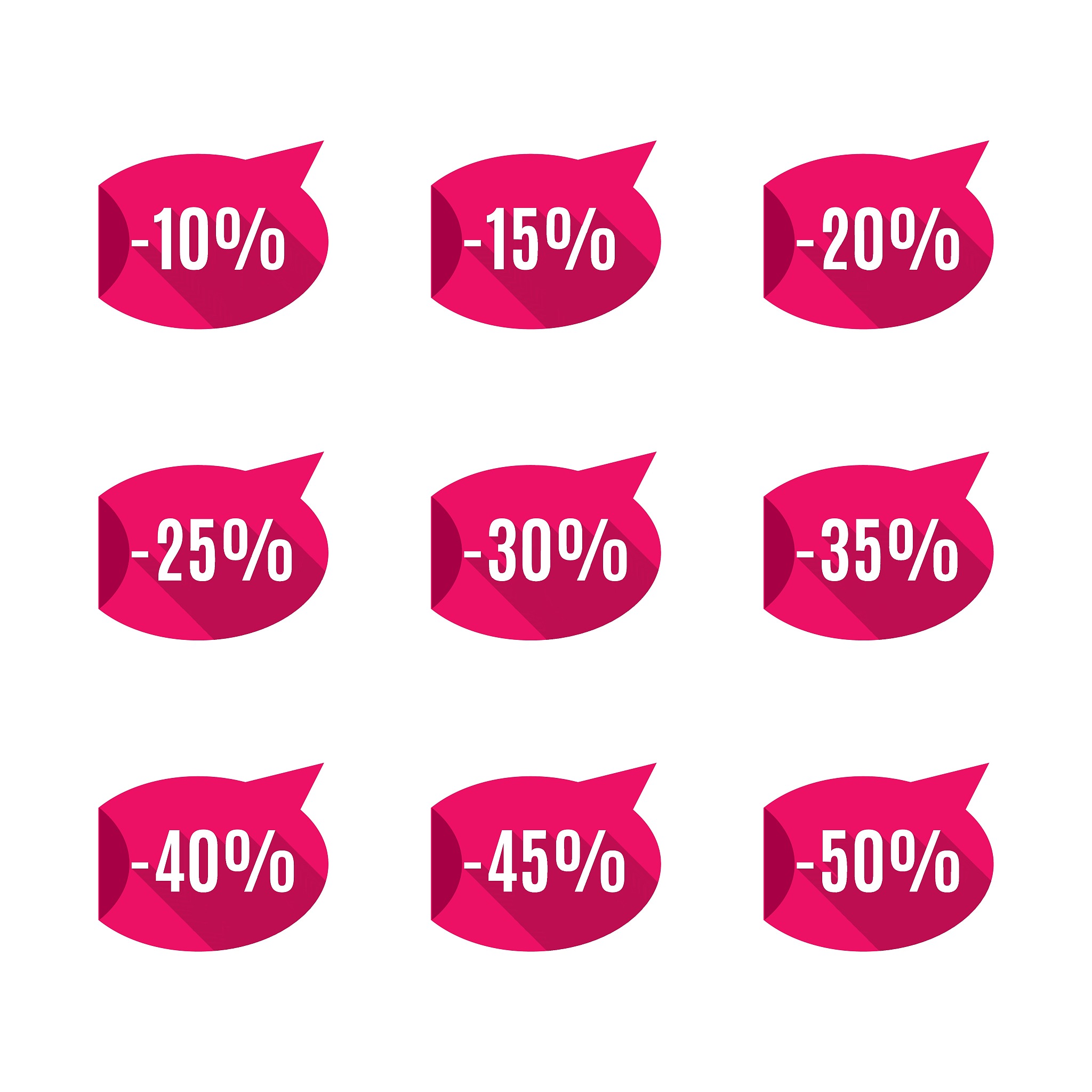 set of discount labels, vector illustration.