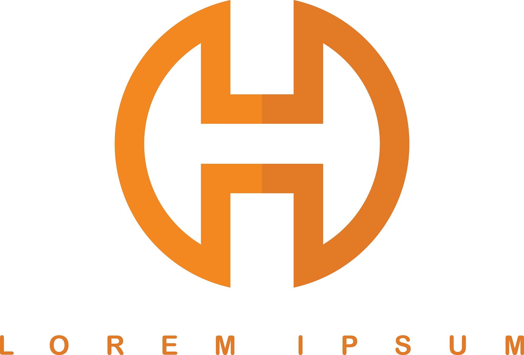 alphabet letter h logo logotype template
