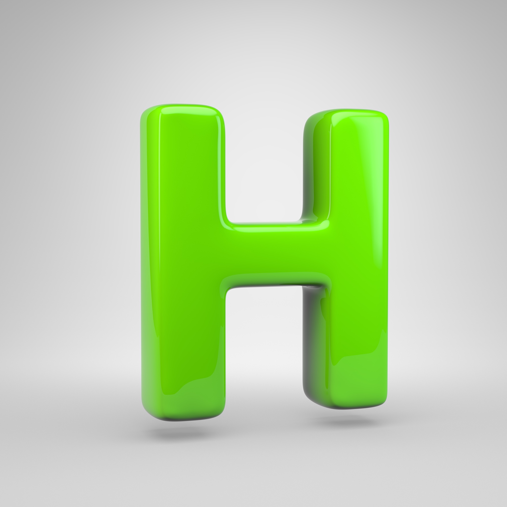白色背景,不明飞行物,绿色,彩色图片,分离着色,英文字母<strong>h</strong>,白色,闪亮的