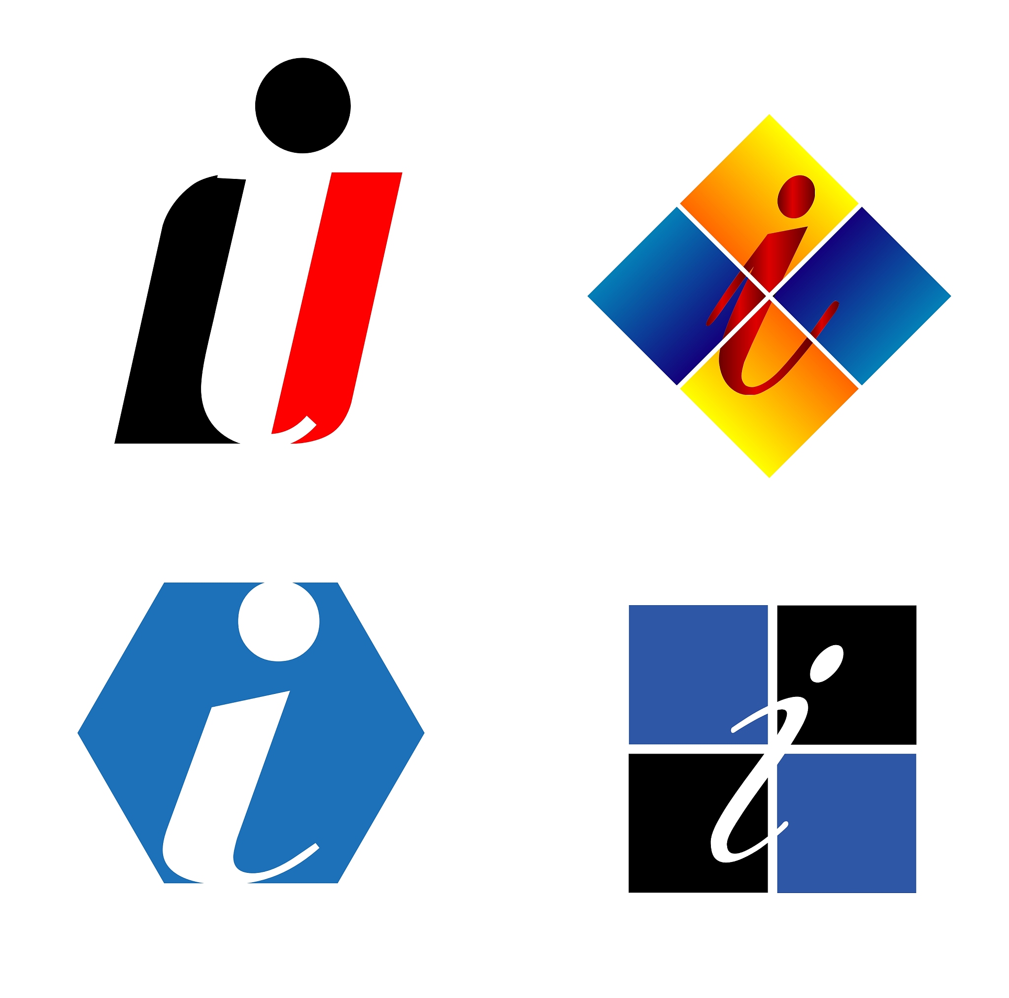 corporate logo i letter company design temp