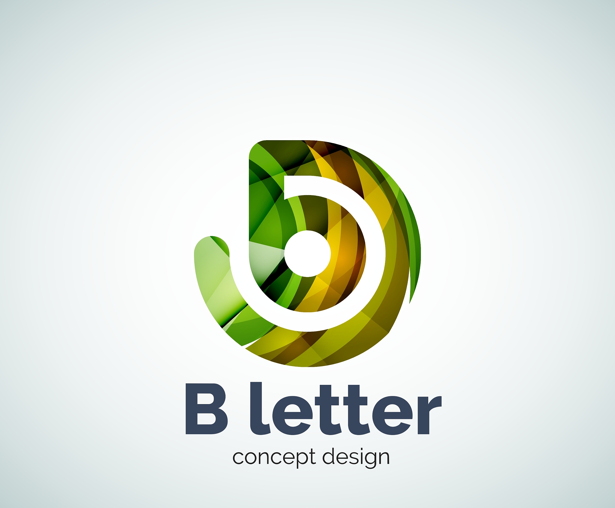 b letter concept logo template