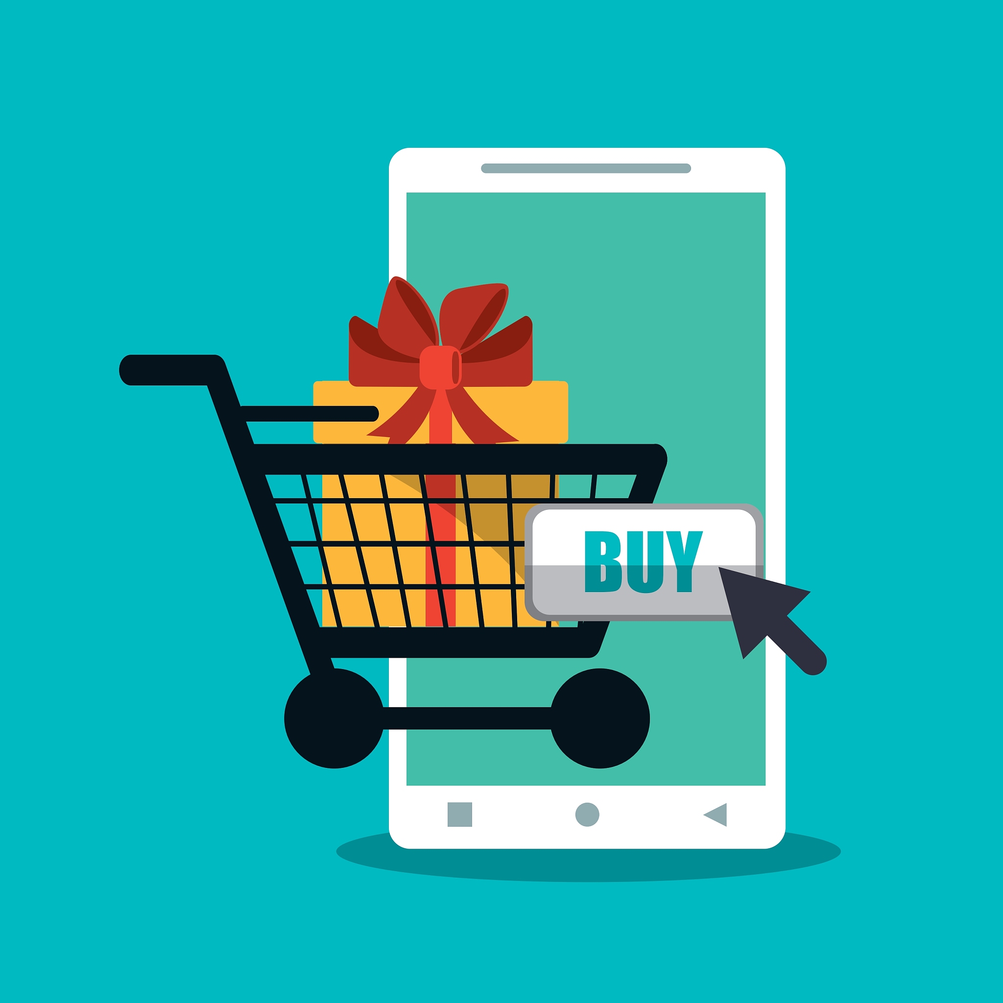 smartphone and shopping online design