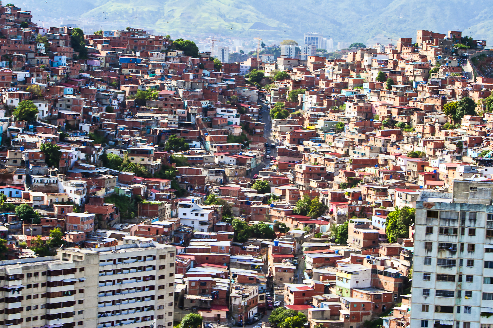 urban area of poor people in caracas