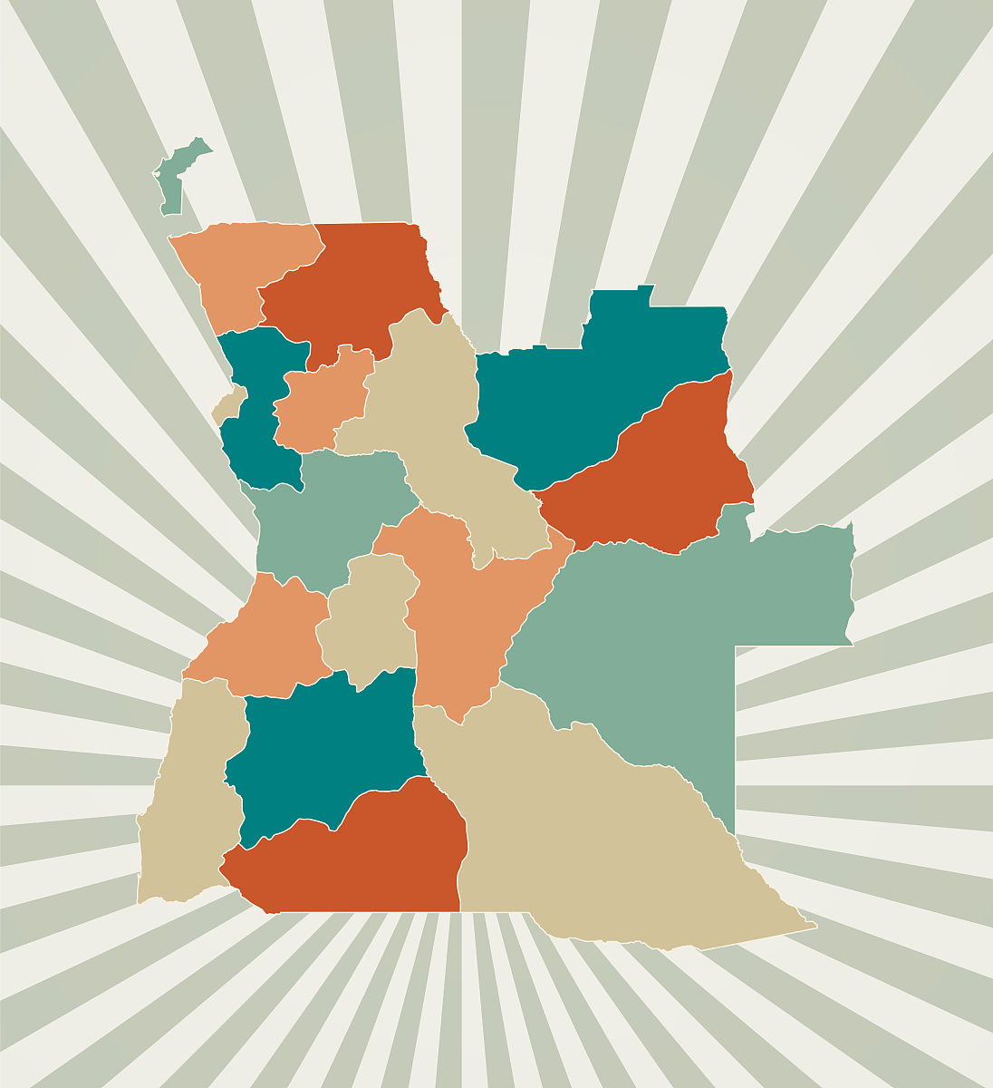 安哥拉的地图.