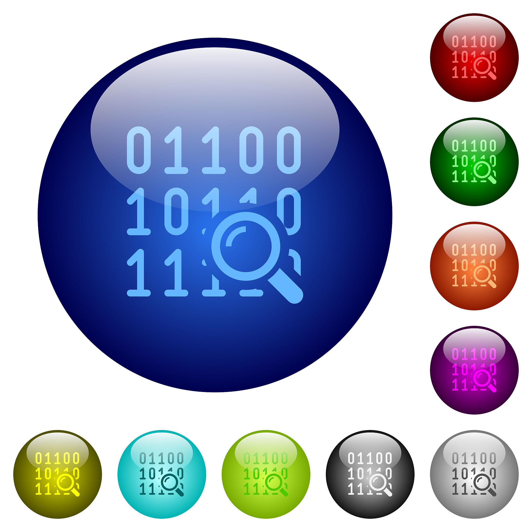code analysis color glass buttons