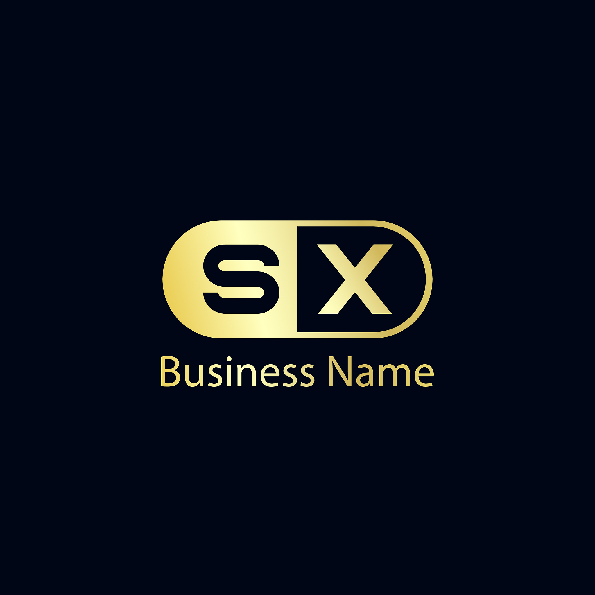 initial letter sx logo template design