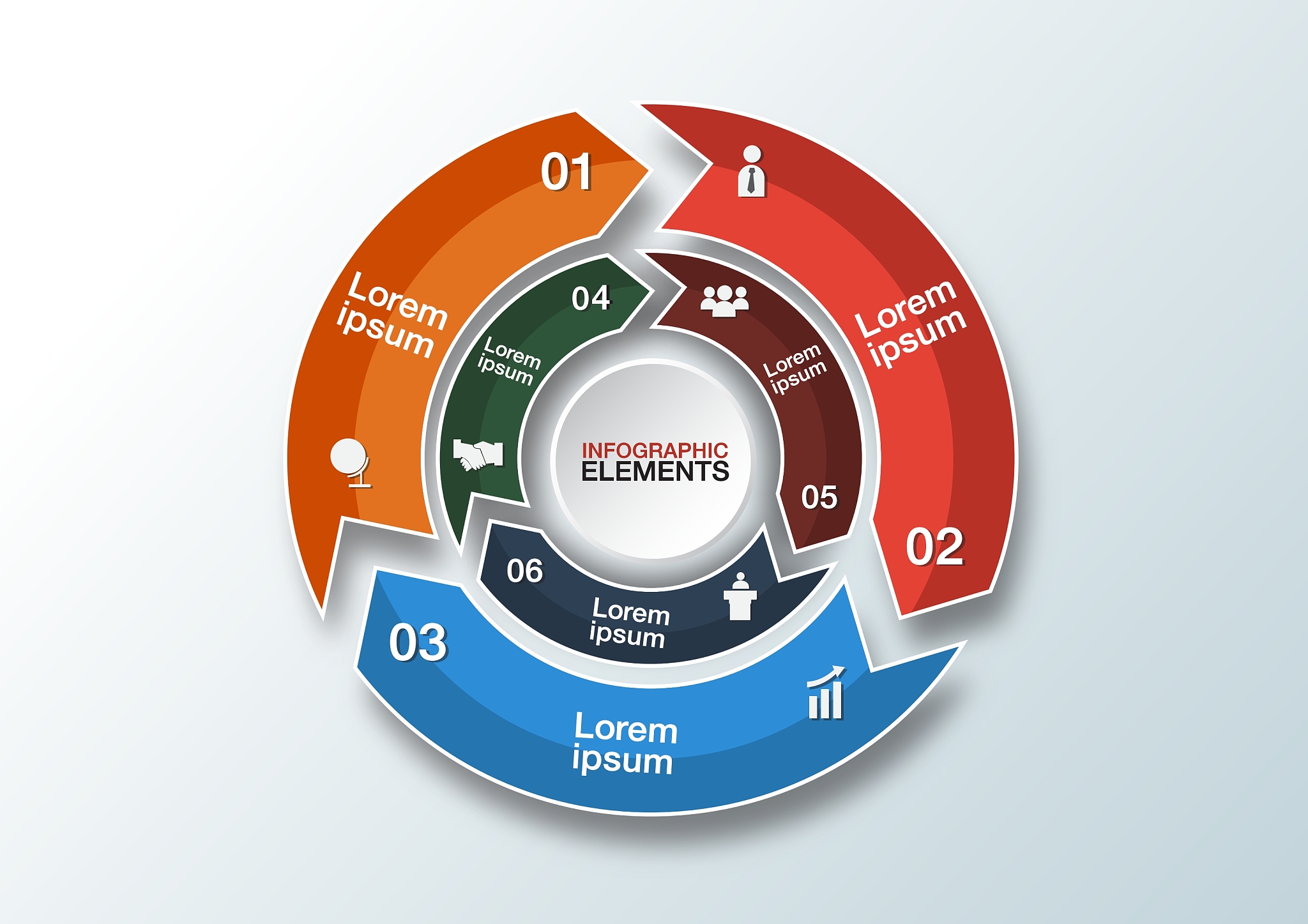 circle arrows for infographic template for cycling