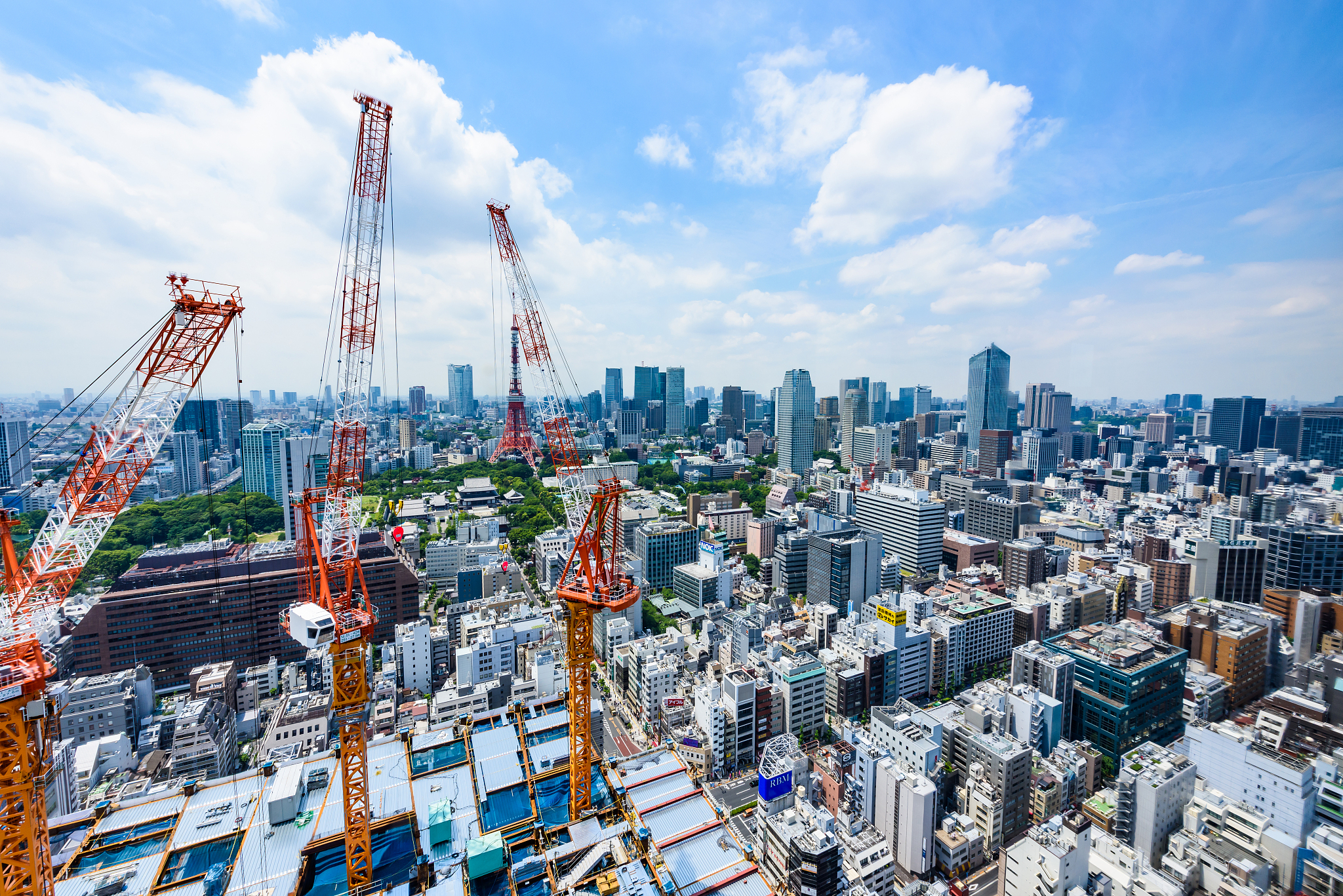 construction work of high-rise building.