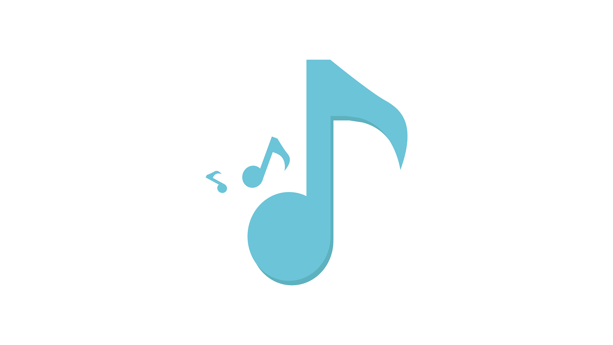 music notes line icon