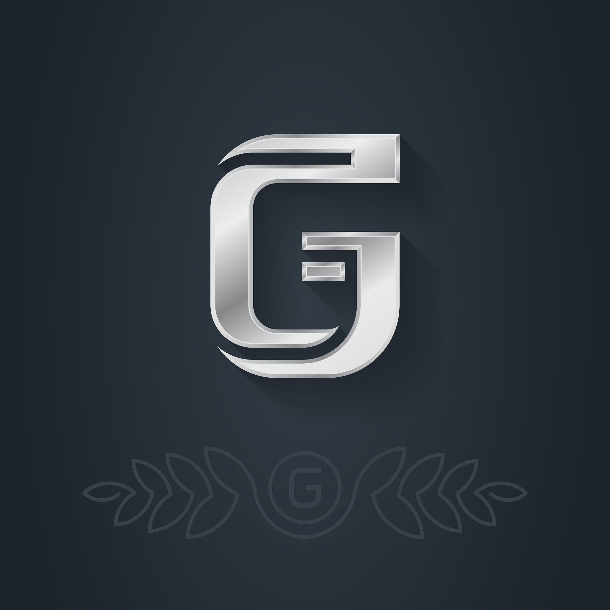letter g template for company logo with monogram