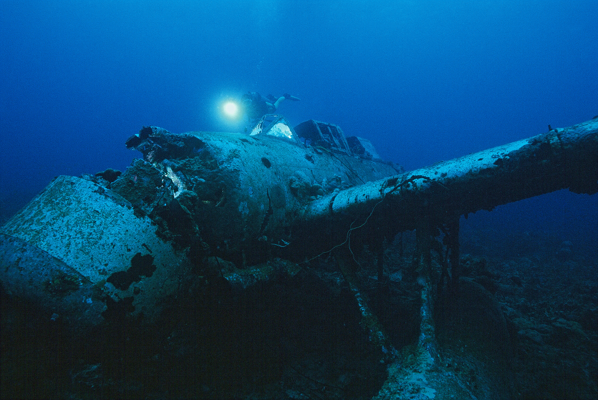 ii ww sunken airplane wreck