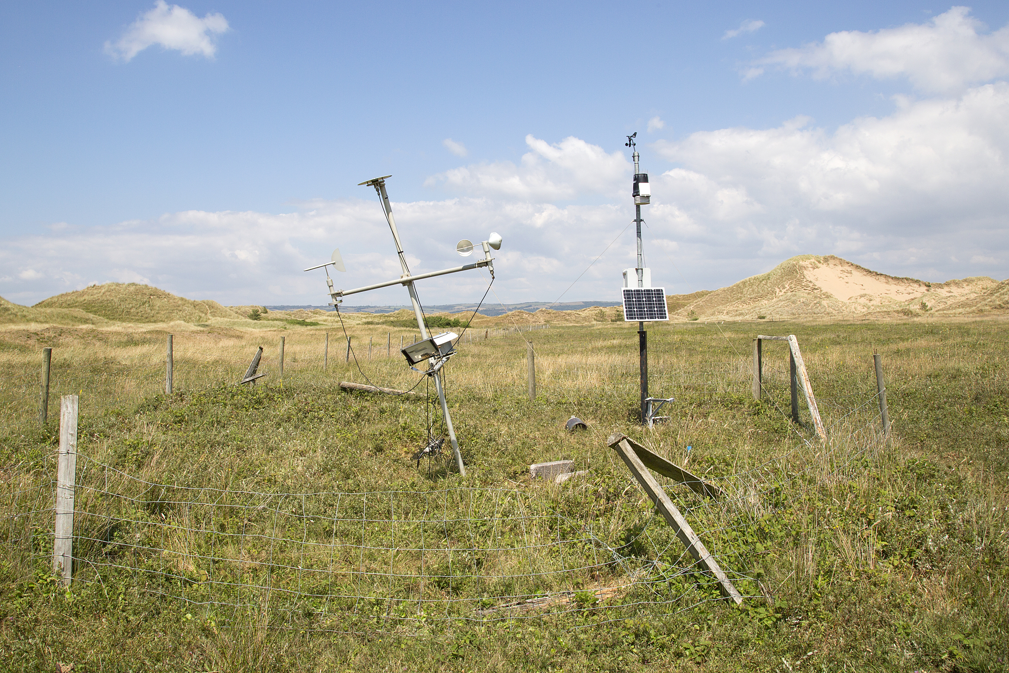 weather station - on coastal sand dunes.