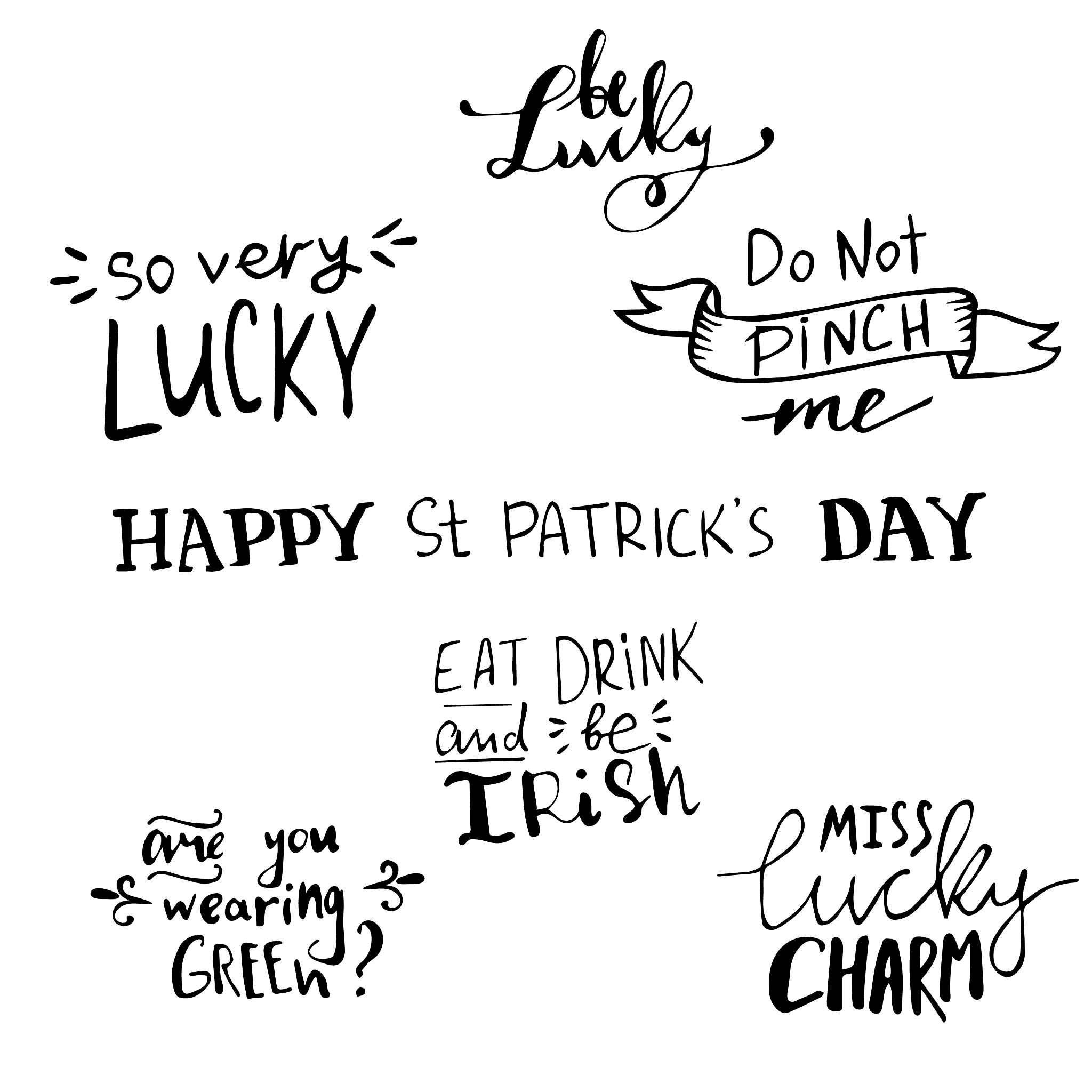st patrick s day handwritten quotation poster