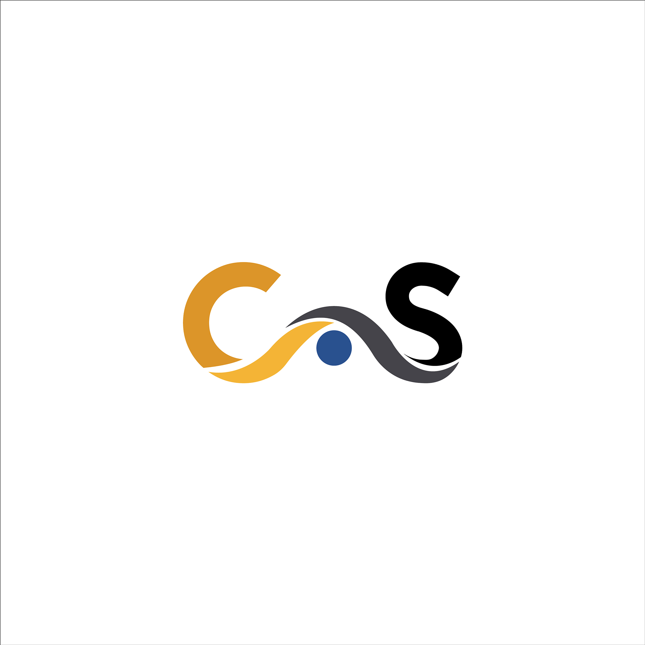 cs and sc creative initial based letter