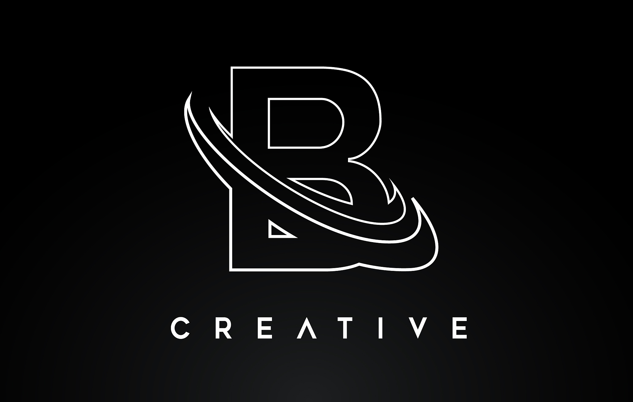 letter b logo b letter design with monogram lines