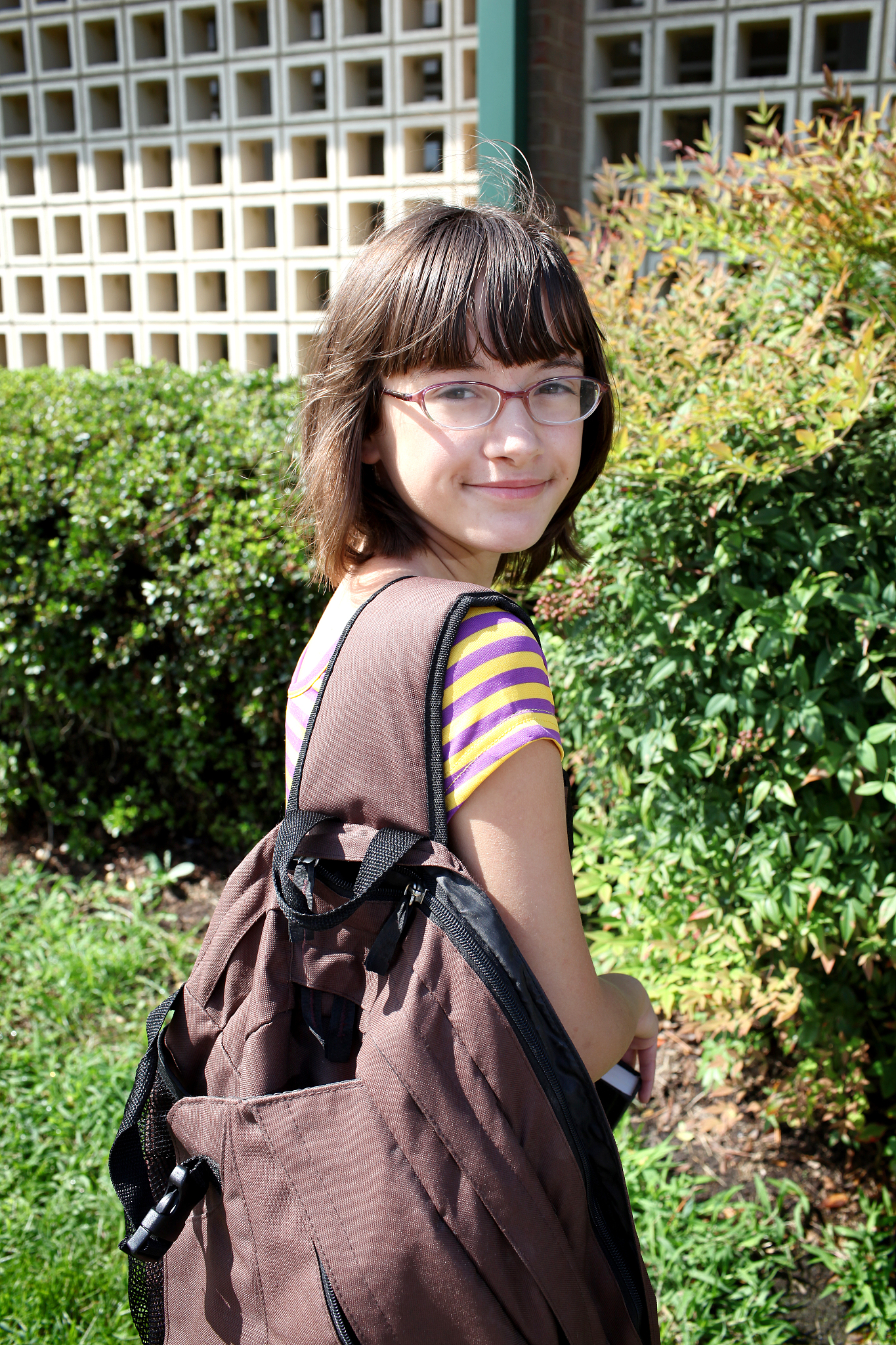 heading to class