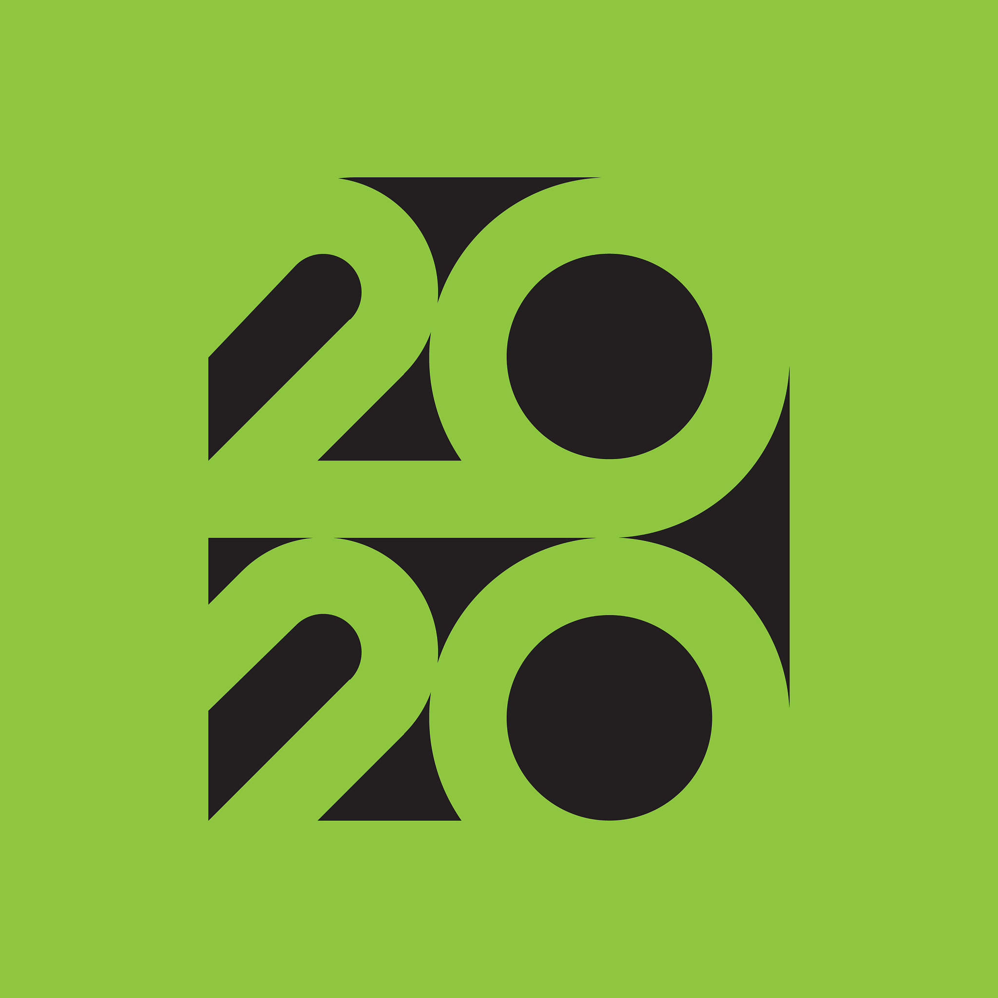 happy new year 2020 logo text design cover of