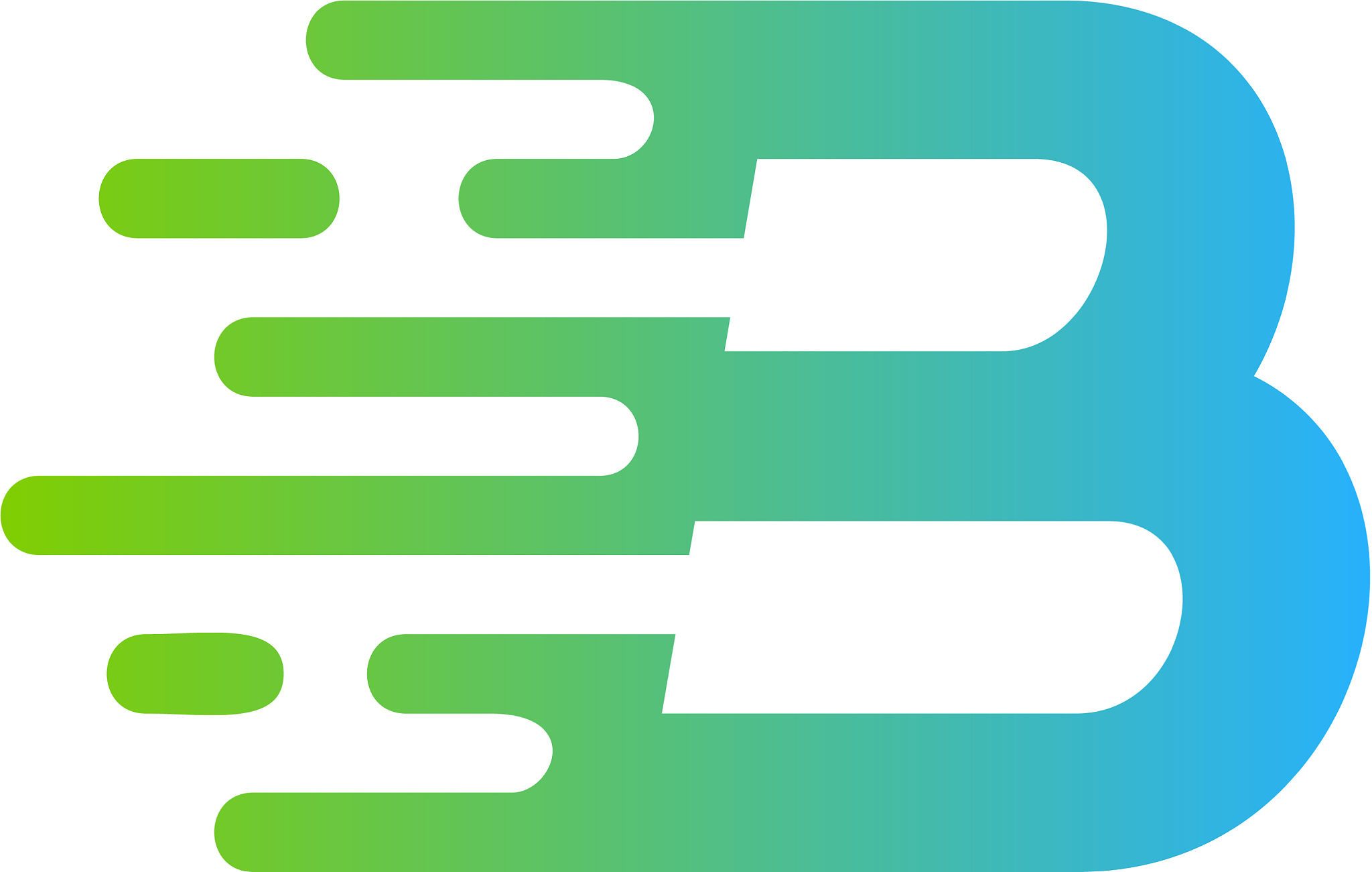 fast letter b logo icon design