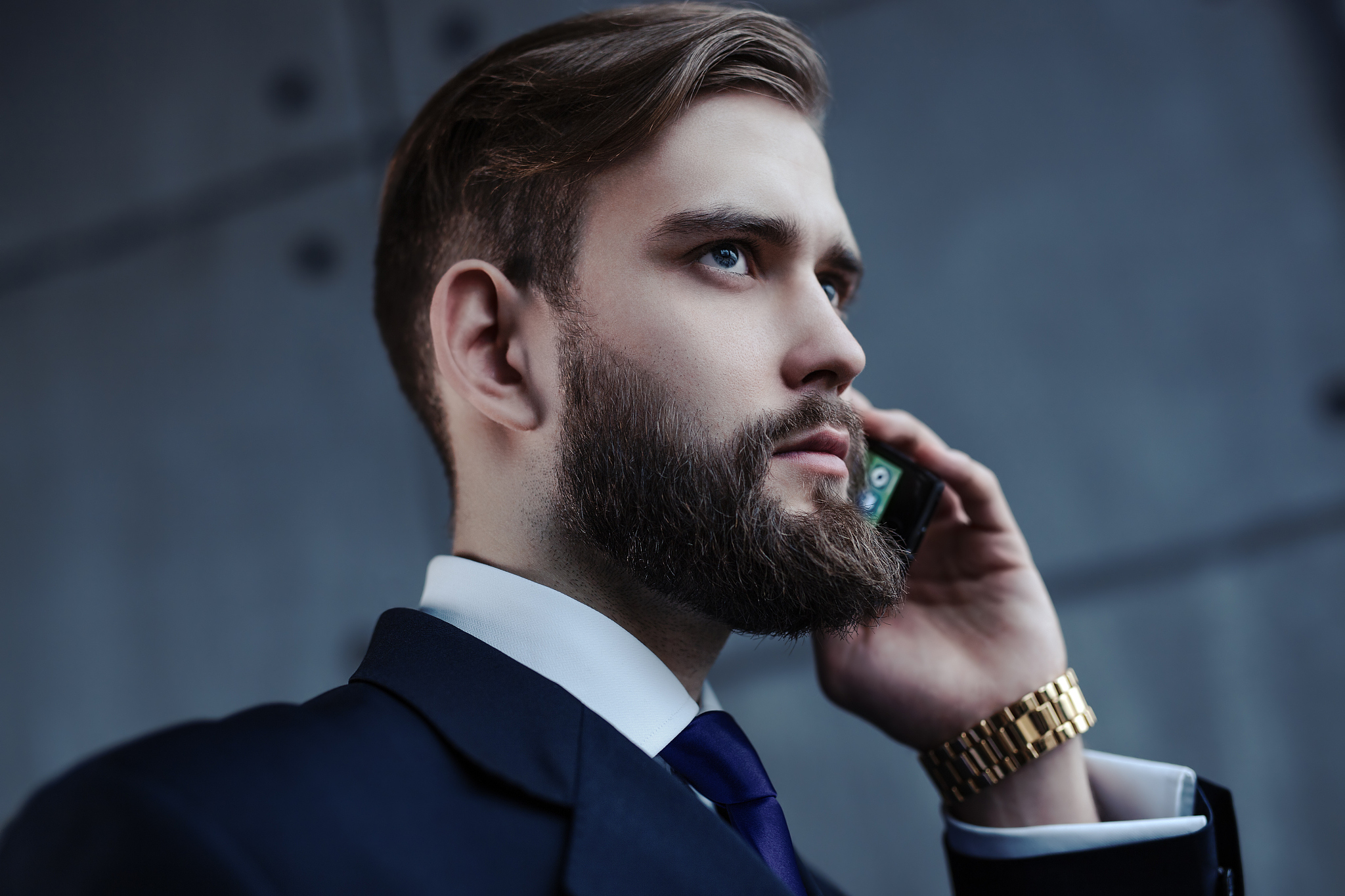 businessman talking on phone