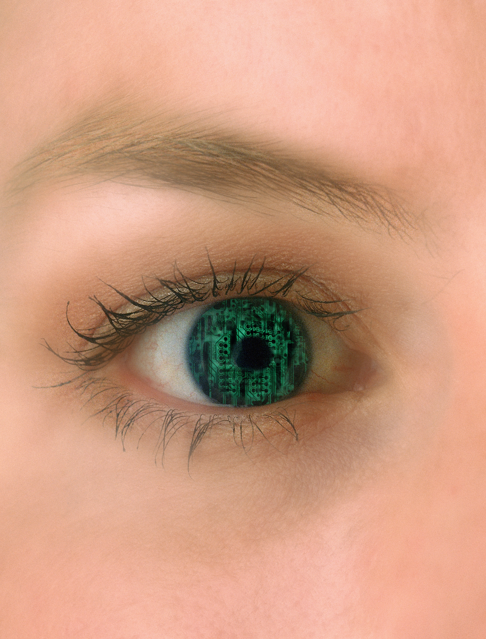 woman with circuit vision