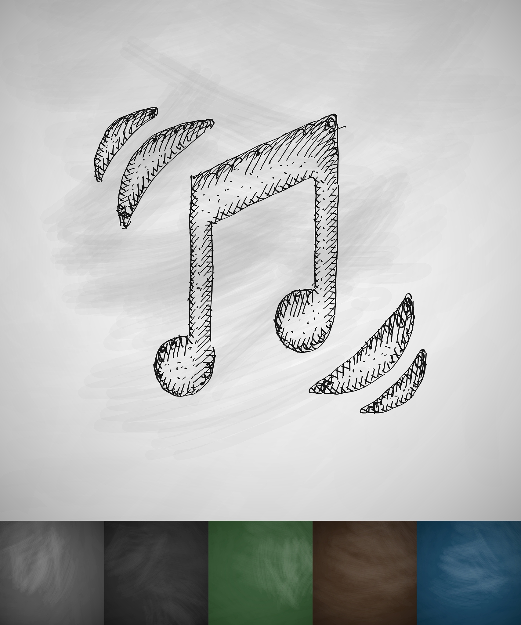 music icon hand drawn