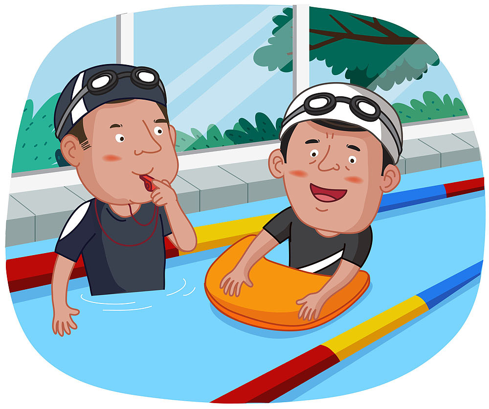 男人,游泳,插画,指导教师,人,<strong>痔疮</strong>,仅一个中老年男人,仅男人,一个人