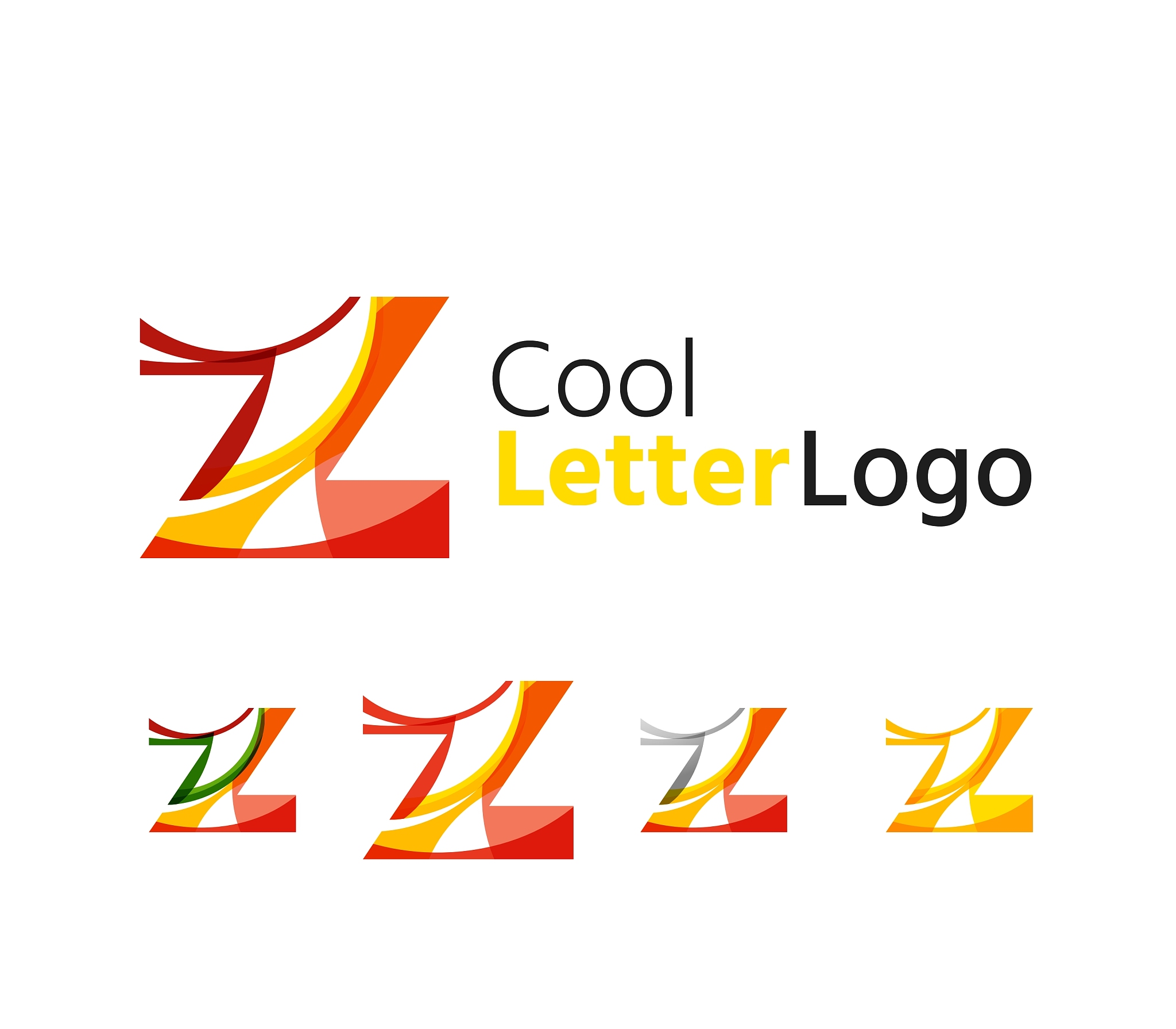 set of abstract z letter company logos business