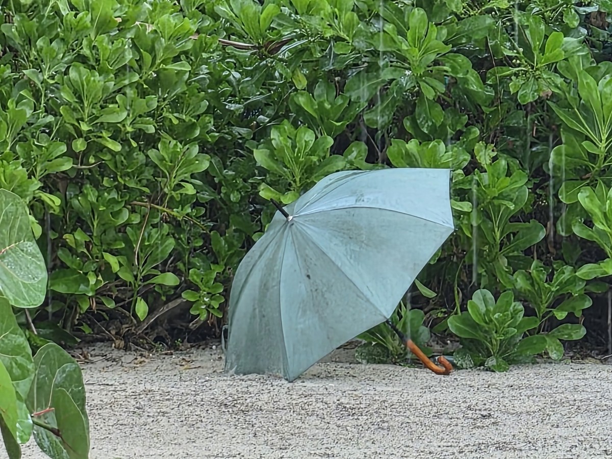 多米尼加共和国的下雨全景.