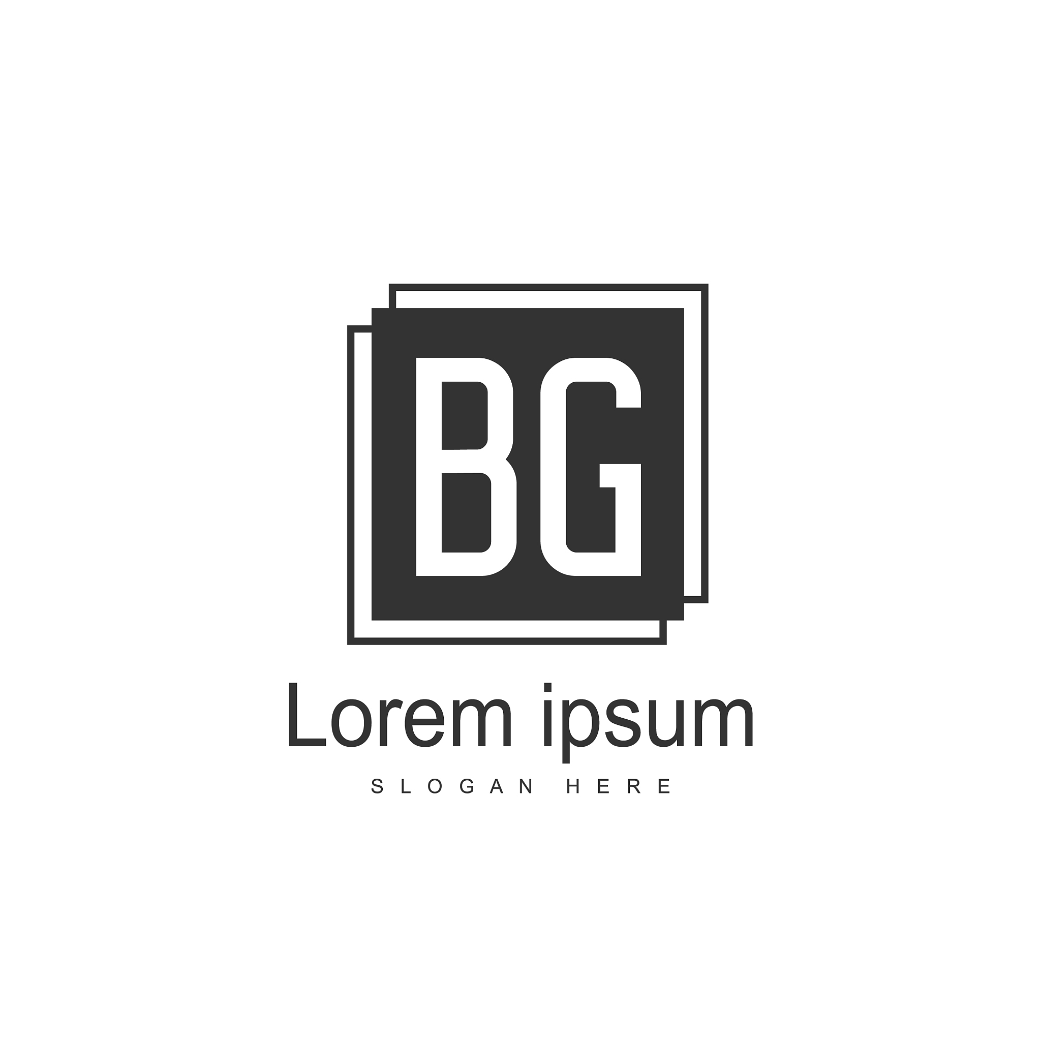 letter logo bg template design