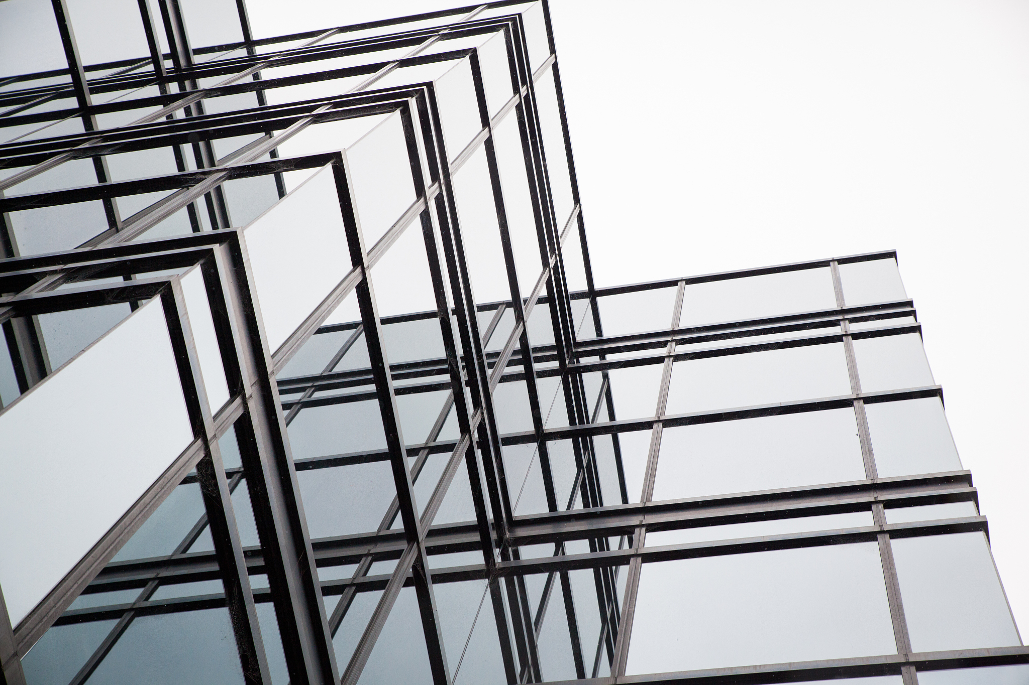 reflections in a glass building