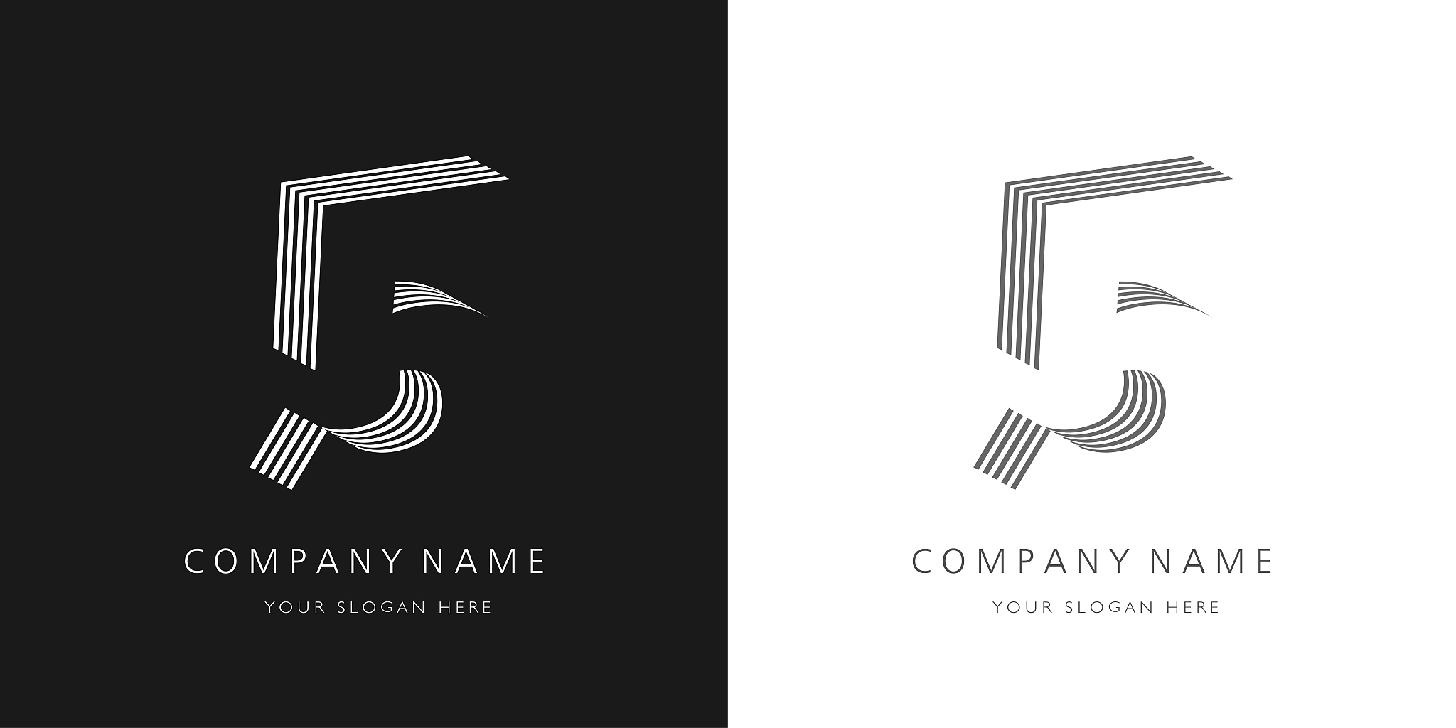 5 logo number modern design