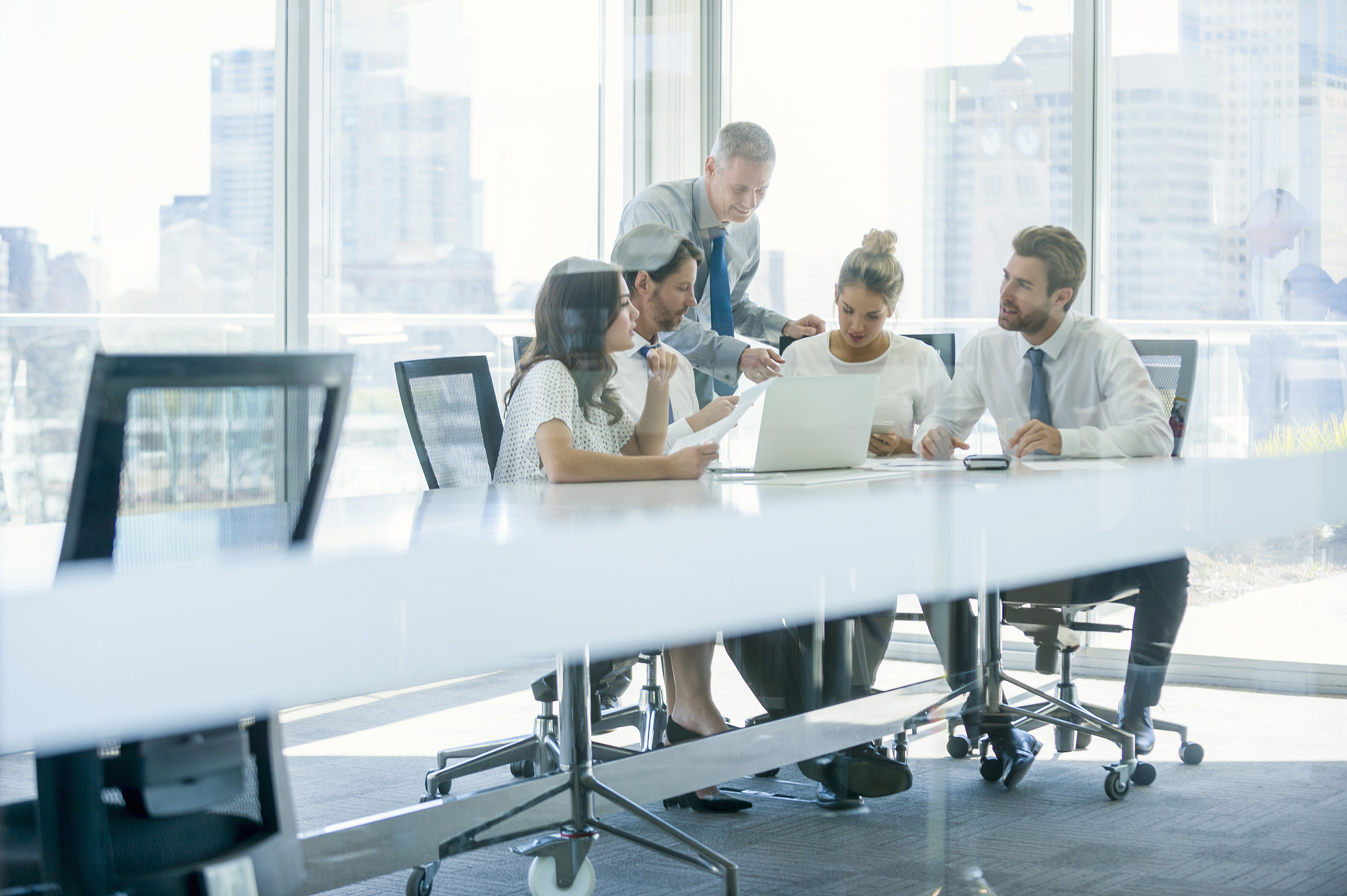 group of business people working.