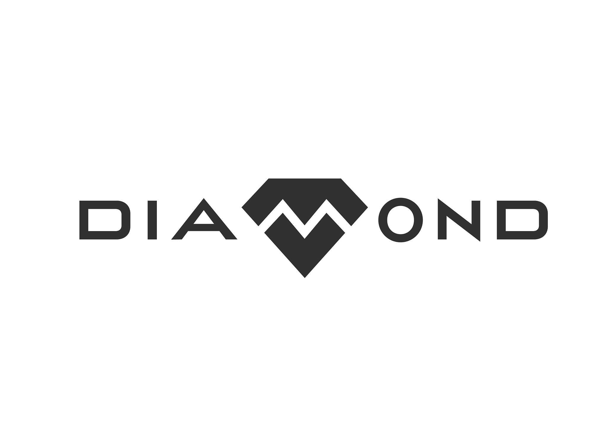 diamond logo design monochrome black
