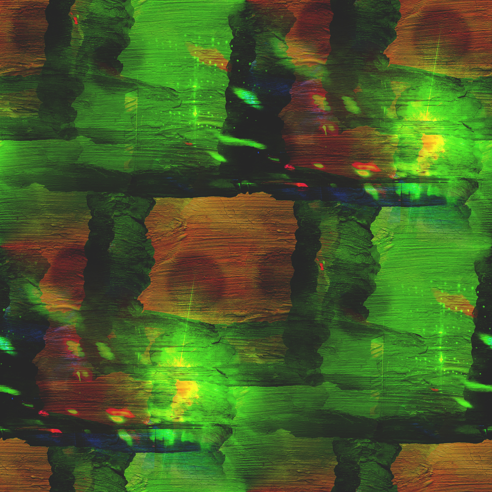 abstract vintage green, brown avant-garde watercolor seamless te