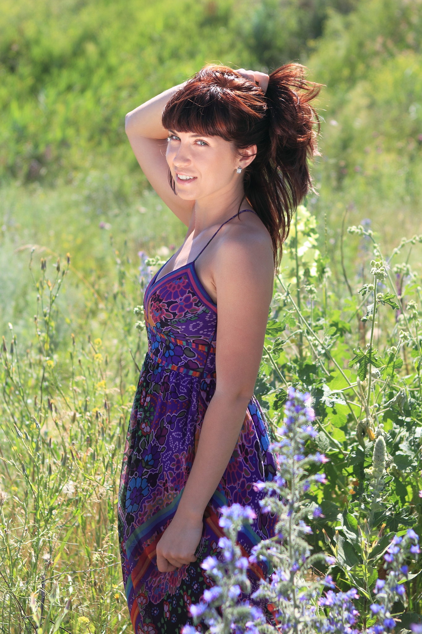 girl in the summer field