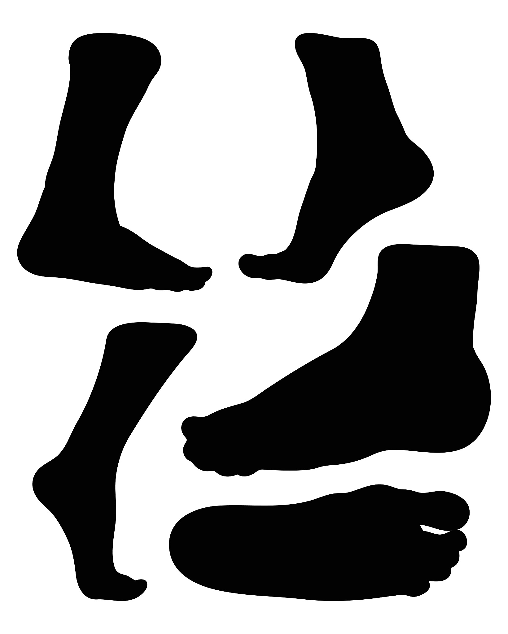 bare foot silhouette vector symbol icon design.